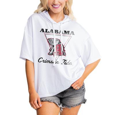 Women's Gameday Couture Gray Alabama Crimson Tide Faded Wash Pullover  Sweatshirt 