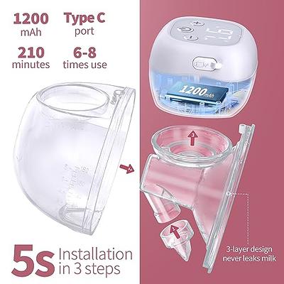 Momcozy Breast Pump Hands Free M5, Wearable Breast Pump of Baby Mouth  Double-Sealed Flange with 3 Modes & 9 Levels, Electric Breast Pump Portable  