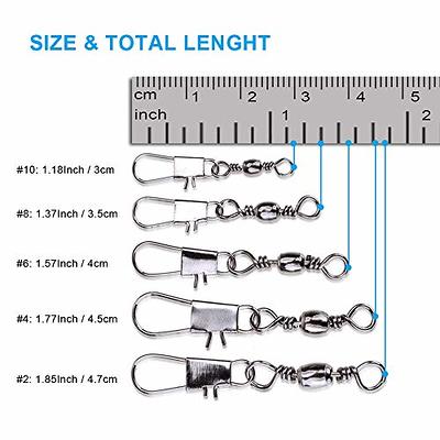 200PCS Barrel Snap Swivel Fishing Accessories, Premium Fishing