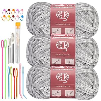 100g/Ball Chenille Chunky Yarn for Hand Knitting Soft Crochet Yarn