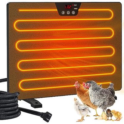  Toozey Chicken Coop Heater, Radiant Heat Chicken Heater with  Adjustable Temperature and Cycle Timer, 200 Watts Quick Heater for Chicken  Coop with Thermostat, Safer Than Brooder Lamp, 16.9x13 : Patio, Lawn