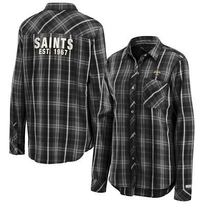 NFL, Shirts, Nfl Mens New Orleans Saints Short Sleeve Button Down Shirt  Grayblack Size Xl