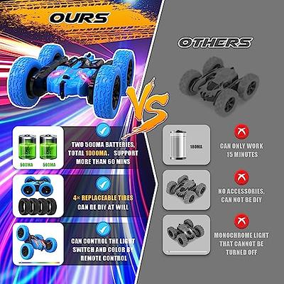 YUAN PLAN Remote Control Car RC Drift Car, 1/24 RC Car 2.4GHz 4WD RC Drift  Racing Car High Speed RC Cars with Cool Lights, Rechargeable Battery and