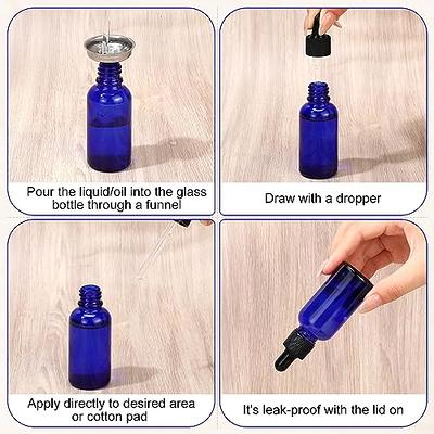 Amber 1oz Dropper Bottle (30ml) Pack of 4 - Glass Tincture Bottles with Eye  Droppers for Essential Oils & More Liquids - Leakproof Travel Bottles