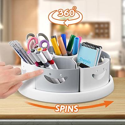 Rotating Art Supply Organizer - Office School Supplies for Kids Desk  Organizers and Storage Homeschool Craft Caddy Classroom Organization