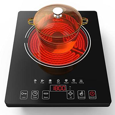 Duxtop Built-in Countertop Burner, Portable Induction Cooktop, Sensor Touch  Induction Burner, 170-Minute Timer, Safety Lock, 1800W BT-200T1/8600BI 