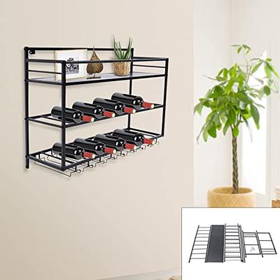 Gagalayong 3-Tiers Wall Mounted Wine Rack,Metal Hanging Storage