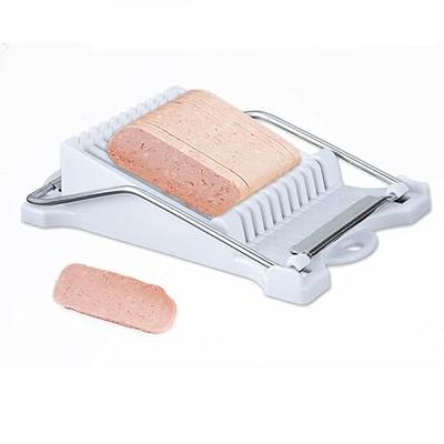 with Ease with Egg Slicers Multipurpose Luncheon Meat Slicer, Cuts Slices  For fruit, and Ham(White) - Yahoo Shopping