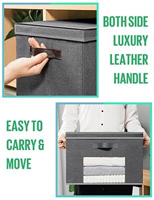 Get Neat Large Bins with Leather Handles 2-pack