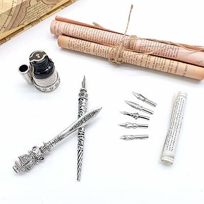 GC QUILL Metal Calligraphy Dip Pen and Letter Opener Set with 6 Nibs, 1 Ink  Bottles and 1 Pen Holder - MU-06 - Yahoo Shopping