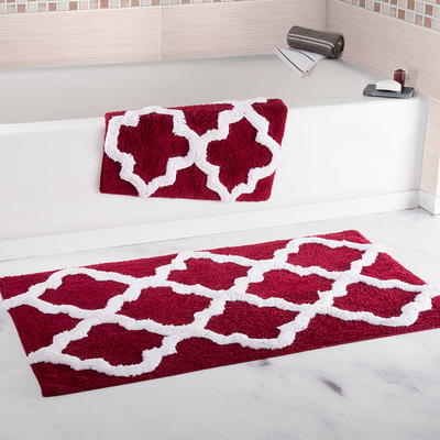 Lavish Home 2pc 60x24 Cotton Bath Rug Set, White : Target