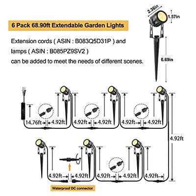 GreenClick RGB LED Landscape Lighting Low Voltage 6-in-1 with Remote  Control, 16 Color Changing Landscape Lights IP65 Waterproof Outdoor  Spotlights