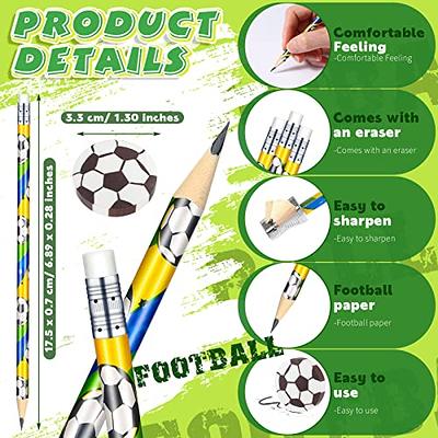 48 Pcs Sports Pencils with Eraser for Kids Ball Pencils Baseball Football  Basketball Soccer Pencils Sports Themed Pencils HB Boys Drawing Pencils