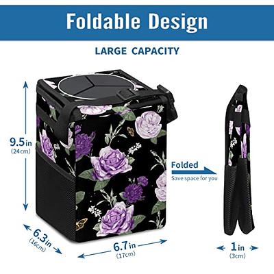 Floral Car Trash Bag, Car Accessories, Car Organization, Car