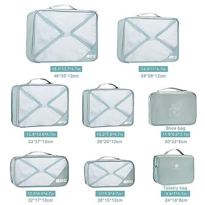 9 Pcs Packing Cubes for Travel Accessories ,Travel Cubes for Suitcase  ,Lightweight Travel Essential Bag with Large Toiletries Bag ,Travel  Mouthwash Cup,Luggage Organizer Bags for Clothes Shoes Cosmetics (Blue  Grey) - Yahoo