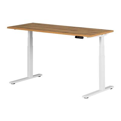 POWER Height-adjustable rectangular melamine meeting table By