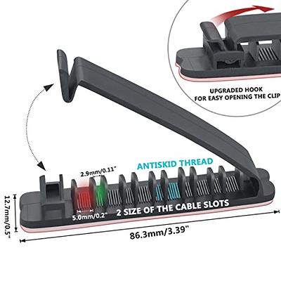 Cable Holder - Cord Organizer - Cable Management Clips - Wire Holder System  -3 Packs Multipurpose Cable Clips for Phone Chargers, USB Cables - Home