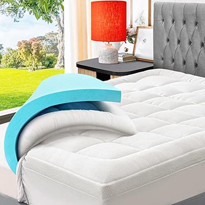 2 Inch King Size Memory Foam Mattress Topper, Soft Gel Infused Swirl Memory  Foam Bed Topper for Pressure Relief, High Density Cooling Memory Foam Pad