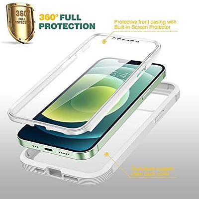 Diaclara Designed for iPhone 12 Mini Case, Full Body Rugged Blue and Clear