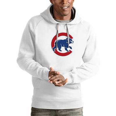 Women's Antigua White Chicago Bears Victory Crewneck Chenille Pullover  Sweatshirt