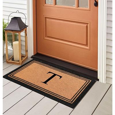 A1HC Rubber and Coir Heavy Duty, Doormat, 30 X 60 Black/Beige