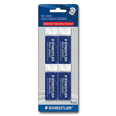 STAEDTLER Mars Plastic, Premium Quality Vinyl Eraser, White, Latex-free,  Age-resistant, Minimal Crumbling (526 50 BK) ,, 4 Count (Pack of 1) - Yahoo  Shopping