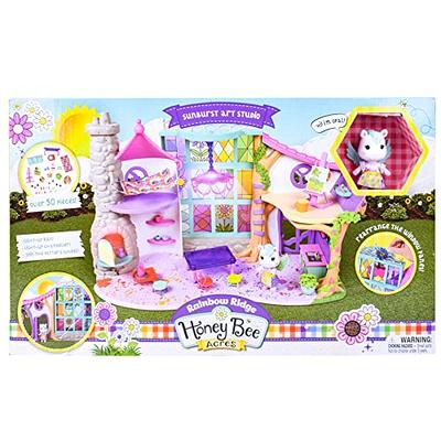 Sunny Days Entertainment Honey Bee Acres Rainbow Ridge Crystal's Ice Cream  Shop – 36 Furniture Accessories with Exclusive Unicorn Figure | Fantasy