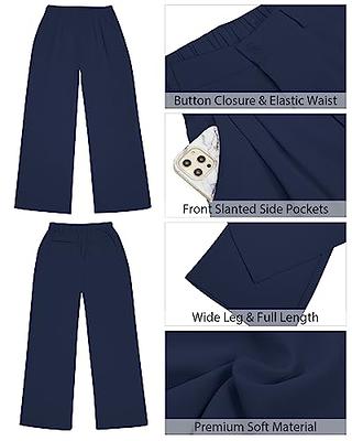 Vetinee Womens Dress Pants Business Casual High Waisted Wide Leg Trousers  Work Office Pull On Stretch Pants