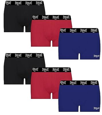 Everlast Mens Trunks Underwear - Short 4 Inseam, Breathable Cotton  Underwear for Men Pack of 6 - Cotton Stretch Mens Underwear (Large,  Black/Red/Blue) - Yahoo Shopping