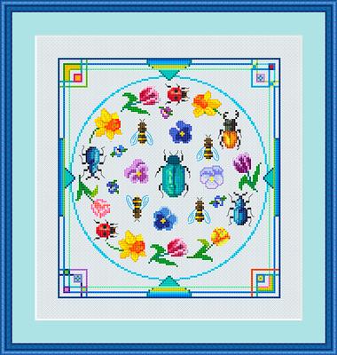 Cross Stitch Pattern, Books And Flowes 2, Pdf Instant Downlo - Inspire  Uplift