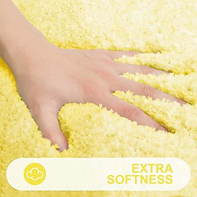 2Pk Soft 20X32 Bathroom Rugs Yellow