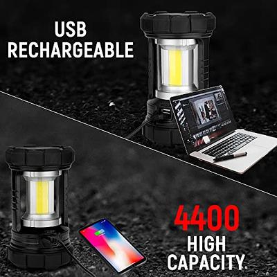 LED Camping Lantern, COB Rechargeable Battery Lantern 3000LM, 5 Light  Modes, Waterproof Lantern Flashlight, Tent Light for Power Outage,  Hurricane