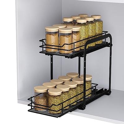 Evelots Wire Rack Cabinet Shelf Organizer Set of 4 White Kitchen  Organization, Bathroom Cabinet Organizer, Food Pantry Organization and  Storage