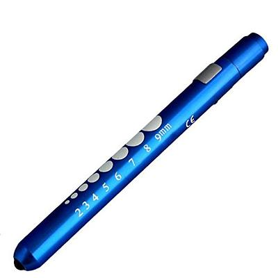 Aokin Medical Pen Light for Nurse Doctor, Reusable LED Medical Penlight  Flashlight with Pupil Gauge and Ruler, White Light, Sky Blue