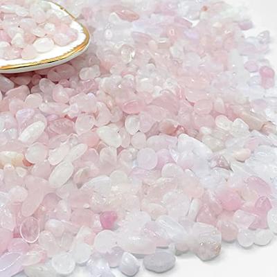  ZHIYUXI 1 lb Rose Quartz Crystal Chips Bulk Fish Tank