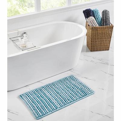 Better Trends Lilly Crochet Collection 20 in. x 20 in. Gray 100% Cotton Contour Bath Rug