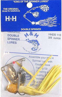 H&H Double Spinner 3/8 Chartreuse 