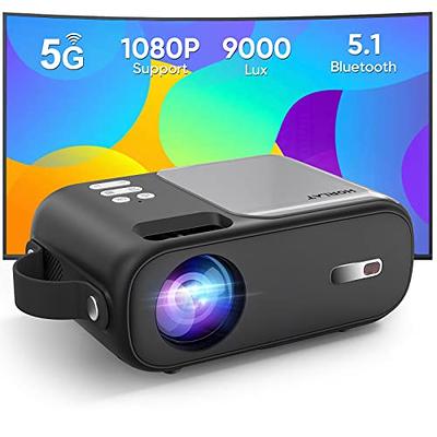 Projector with WiFi, 2023 Upgrade 9500L Outdoor Projector, Mini Movie  Projector Supports 1080P Synchronize Smartphone Screen by WiFi/USB Cable  for
