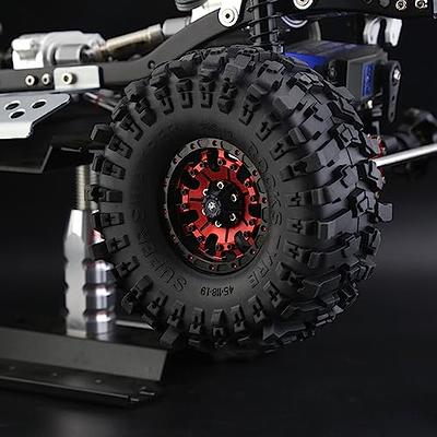 Chanmoo 1.9 Metal Beadlock Wheel Rims & Tires 118mm RC Soft Rubber