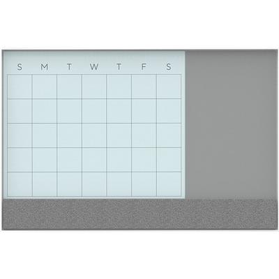 U Brands 70 in. x 47 in. White Frosted Surface, Frameless Magnetic