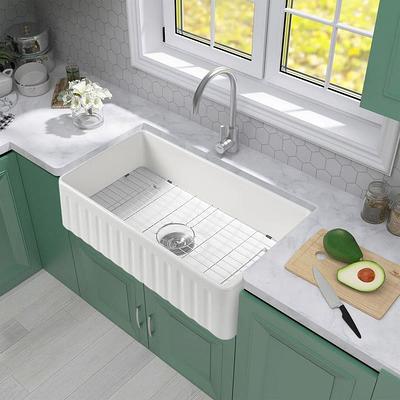 DeerValley DV-1K119 Feast 33 L x 20 W Ceramic Farmhouse Kitchen Sink