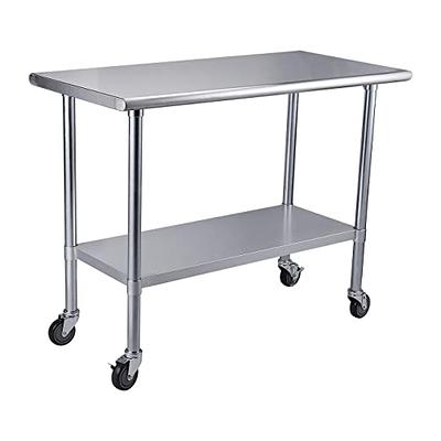 Fashionwu Stainless Steel Table, 24 x 47 Inches Folding Heavy Duty Table  for Kitchen, Commercial Stainless Steel Prep Table with Adjustable  Undershelf, for Restaurant, Home and Hotel - Yahoo Shopping