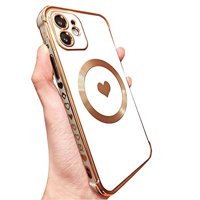 MGQILING Compatible with iPhone 12 Pro Max Magnetic Glitter Case, Luxury Plating Cute Bling Clear Phone Case, Compatible with MagSafe for Women