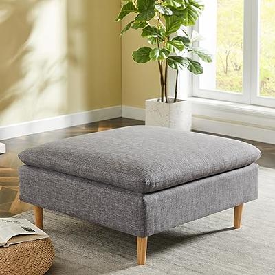 Nathaniel Home 30 in. Round Storage Ottoman, Modern and Luxury Velvet  Style, Nail Head Tufted Seating, Footrest Stool Bench, Gray 19023-GY - The  Home Depot