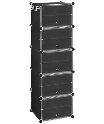 OYREL Shoe Rack for Closet Sturdy Storage Metal Organizer Entryway Shoes  Over The Door Shelf Zapateras Free Standing Racks, Large, Black, 5 TIER