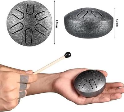 3 Inch Tongue Drum Steel 6 Notes Mini Pocket Percussion Drum For Sound  Healing