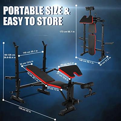 600 lbs Adjustable Utility Bench Weight Bench Home Gym Fitness Workout  Exercise