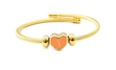 Gold Tone Reversible Colorful Initial Bracelets By Pink Box - Red - Yahoo  Shopping