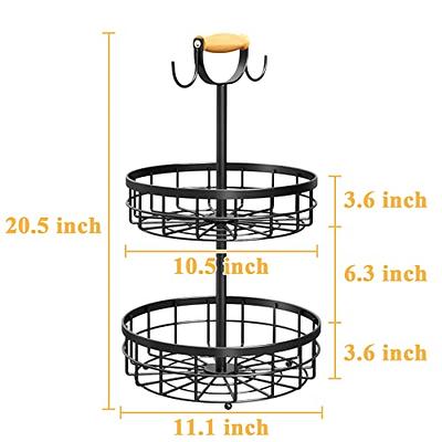 2 TIER FRUIT BASKET FOR KITCHEN CERAMIC SERVING BOWLS FRUTEROS PARA COCINA  LARGE