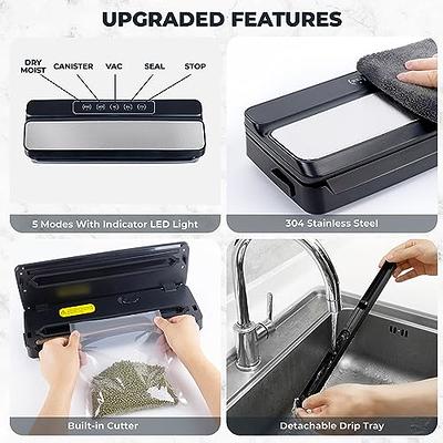 Vacuum Sealer Machine Full Automatic Food Sealer (95Kpa) Vacuum Sealers Bags for Food Air Sealing System for Food Sealer Dry Moist Food Preservation